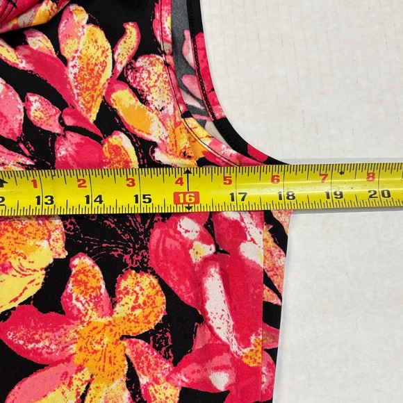 Dana Buchman Floral Sleeveless Women's Top - Black and Pink - Picture 5 of 9